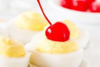 Pina Colada Infused Deviled Eggs