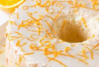 Delicate Orange Blossom Angel Food Cake