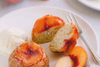 Caramelized Peach Upside-Down Cupcakes