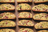 Jeweled Cranberry Pistachio Biscotti