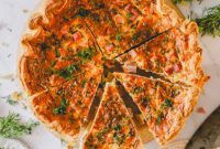 Golden Baked Ham and Cheese Quiche