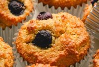 Tender Almond Flour Blueberry Muffins