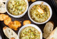 Five Ingredient Pesto Artichoke Dip