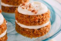 Perfectly Portioned Pecan-Topped Carrot Cakes