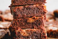 Dulce De Leche Swirled Almond Brownies