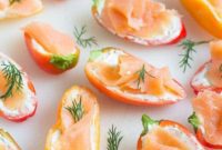 Sweet Pepper Boats with Smoked Salmon