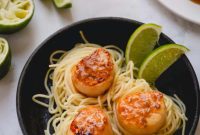 Tequila Lime Glazed Scallop Pasta