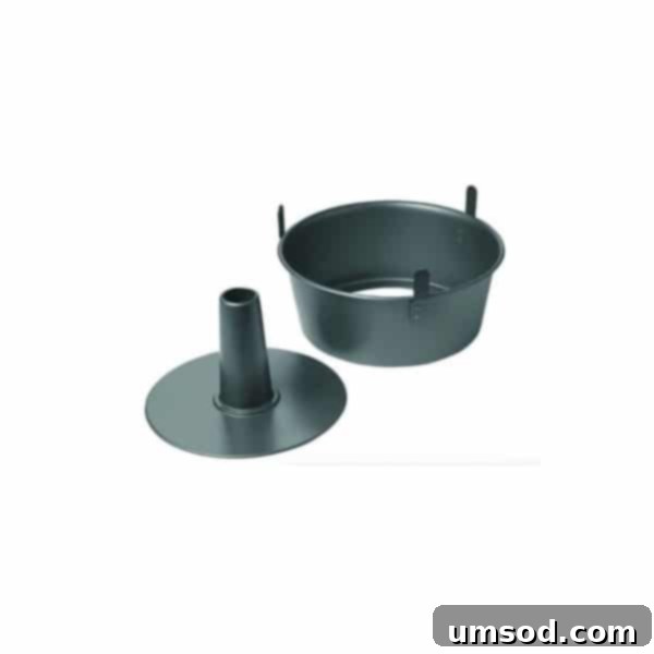 Cloud Nine Angel Food Cake 5 An angel food cake pan, essential for baking this cake.