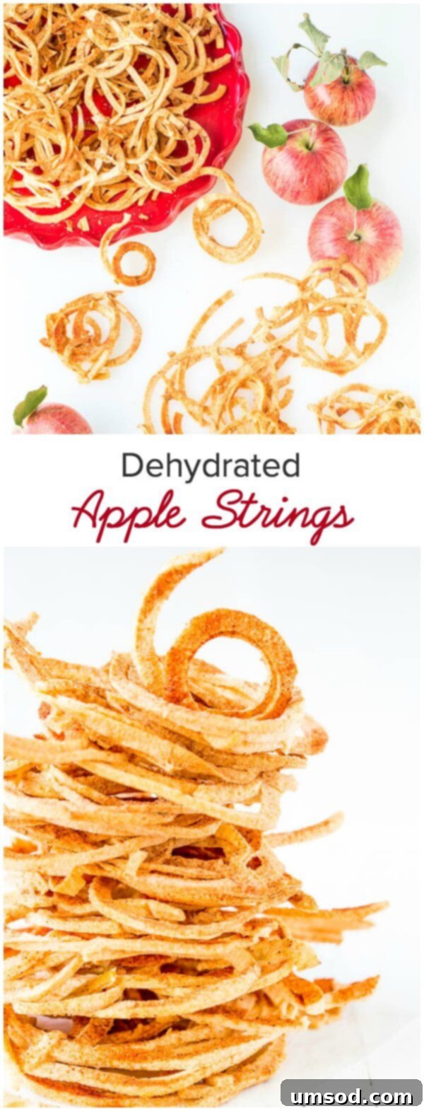 Baked Apple Strings close-up, showing crisp texture and golden color.