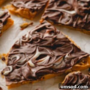 Pieces of chocolate peanut brittle.