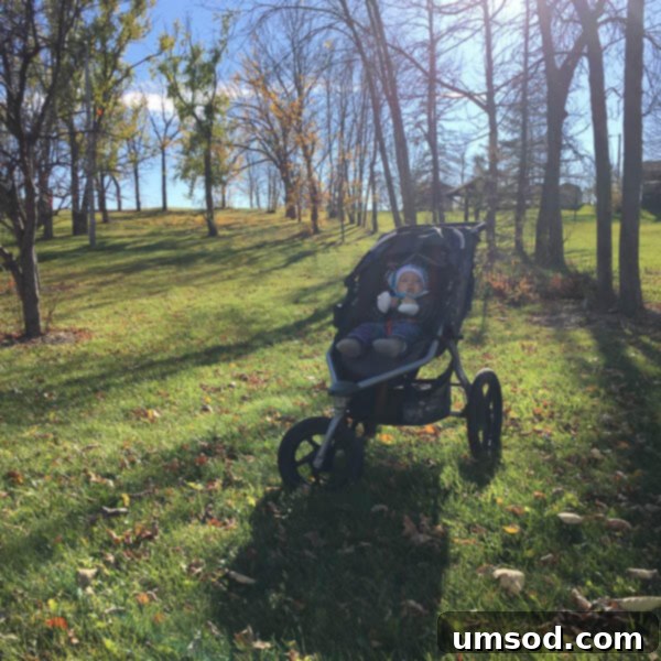 Baby Grant at 10 and 11 Months 2 Grant, a toddler, on a scooter with his dad, enjoying the outdoors in North Dakota.