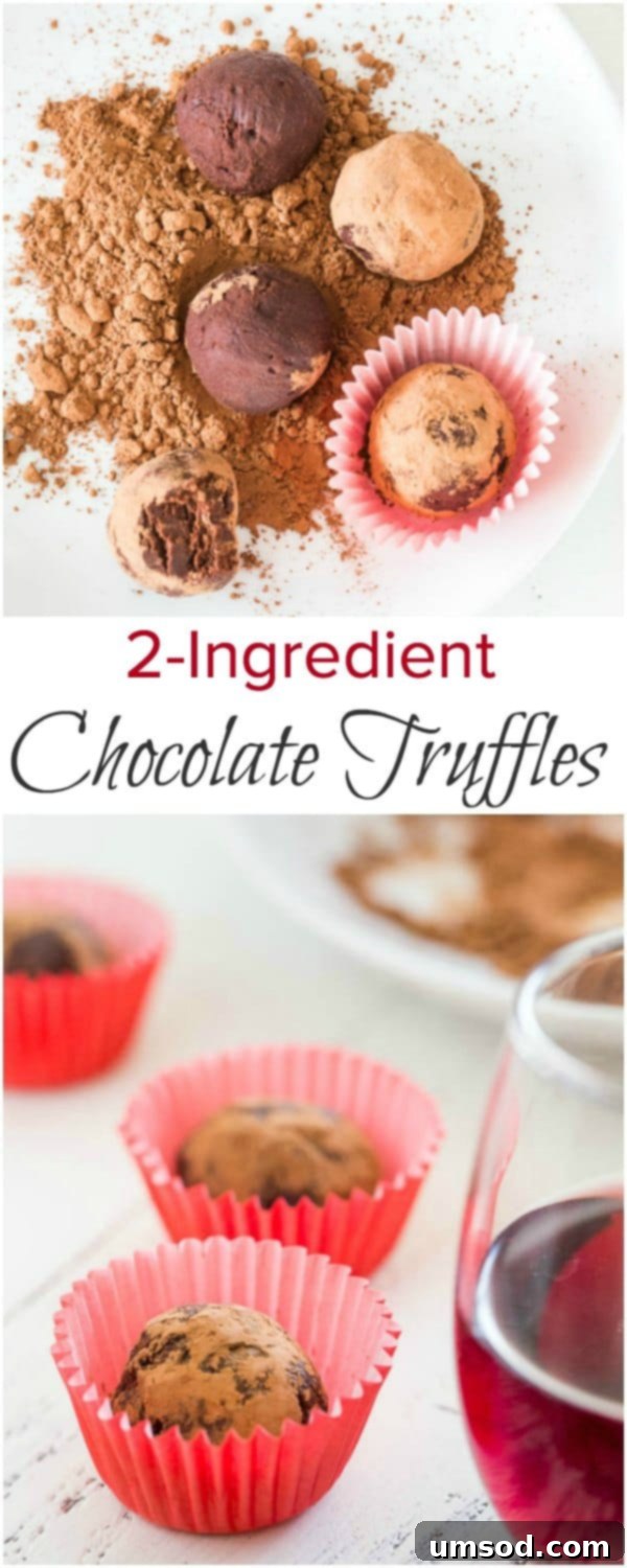 Sinfully Simple Spiked Truffles 2 Luscious 2-Ingredient Red Wine Truffles crafted with creamy milk chocolate, a perfect boozy treat.