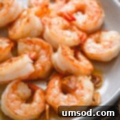 Garlic Butter Shrimp 7 A smaller image of the completed shrimp dish.