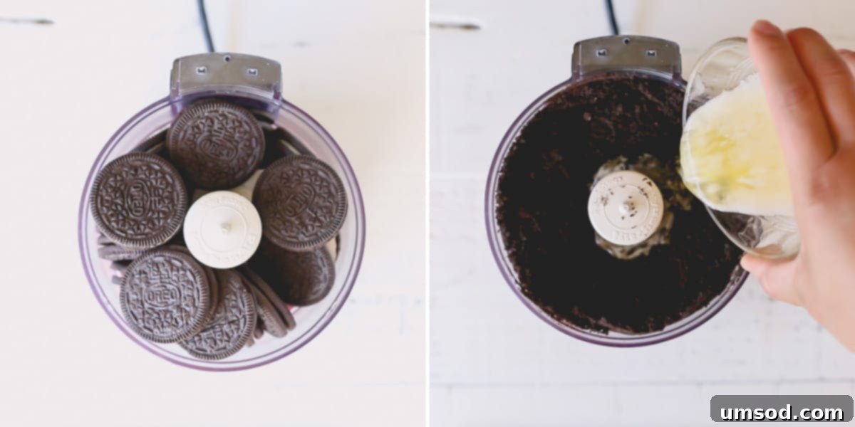 Chocolate cheesecake crust. 