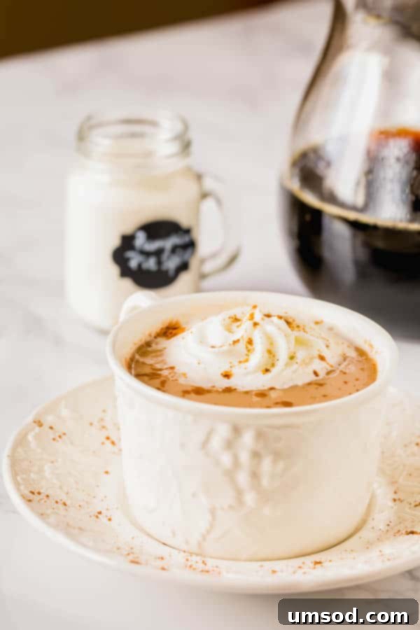 Sweet Crust Coffee 9 A bottle of International Delight Pumpkin Pie Spice coffee creamer.