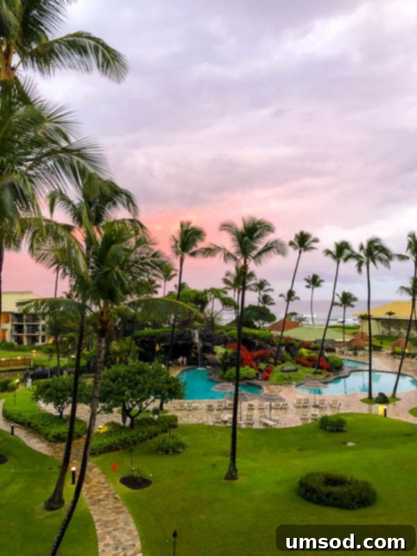 Toddler Friendly Kauai Exploring the Garden Isle 7 Another stunning sunrise view from Kauai, featuring golden light