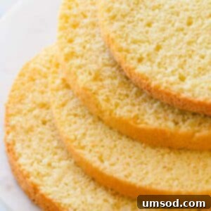 Four golden-brown sponge cake rounds, a key visual for this classic recipe.