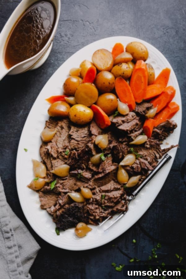 Tender Pot Roast 2 A classic pot roast recipe is perfect for Sunday dinners with enough for leftovers all week long. This recipe is a simple staple for your recipe box! #potroast #beef #chuckroast