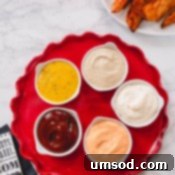 Dip into Delight: 5 Mouthwatering Sauce Recipes 15 Small circular image of the combined dipping sauces, emphasizing their variety and appeal.