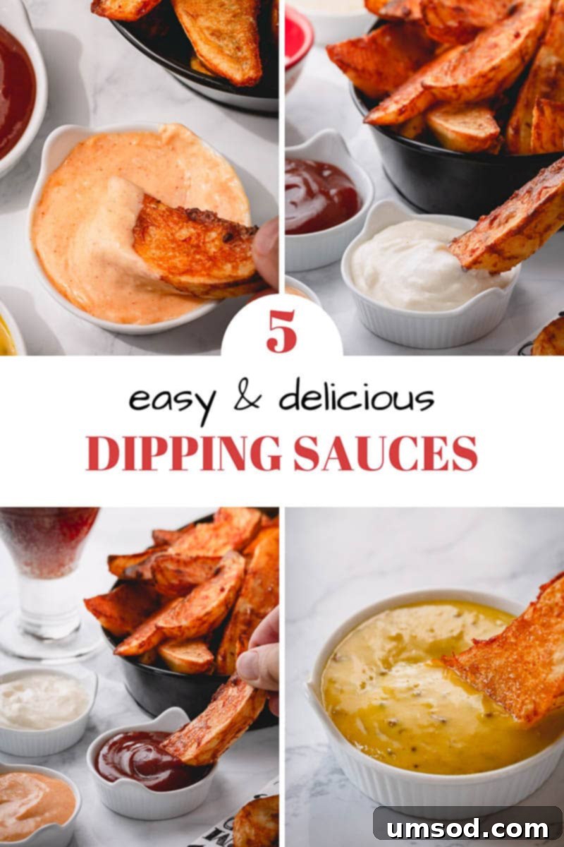 Dip into Delight: 5 Mouthwatering Sauce Recipes 3 Another enticing spread of the five homemade dipping sauces in small bowls, garnished and ready to serve with various finger foods, highlighting their inviting textures.