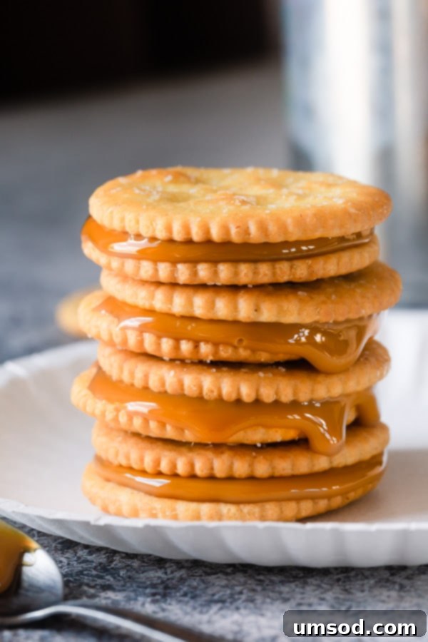 Dulce de leche with Ritz crackers and apple slices