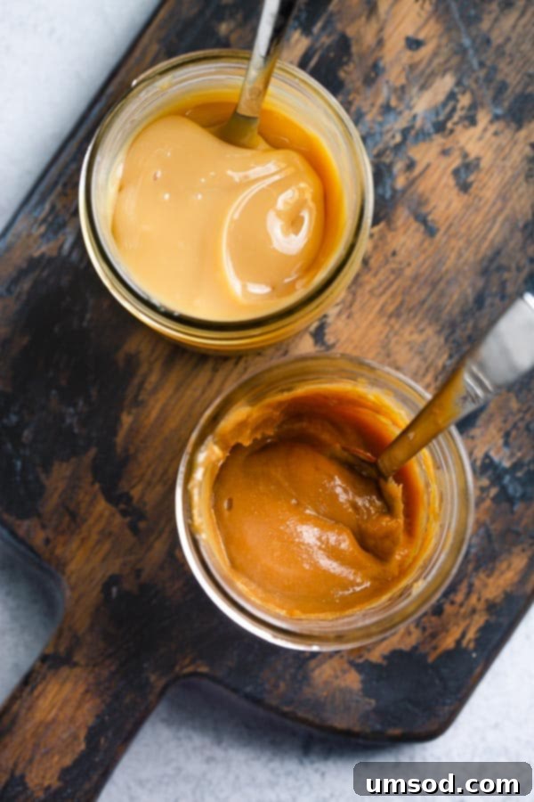 Jar of dulce de leche after Instant Pot cooking