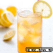 Earl Grey Iced Tea with lemon and ice