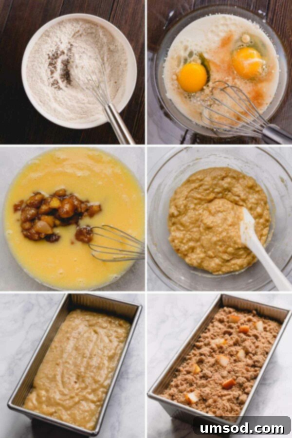 A mixing bowl filled with wet ingredients, ready to be combined with dry ingredients, for the pear bread batter.