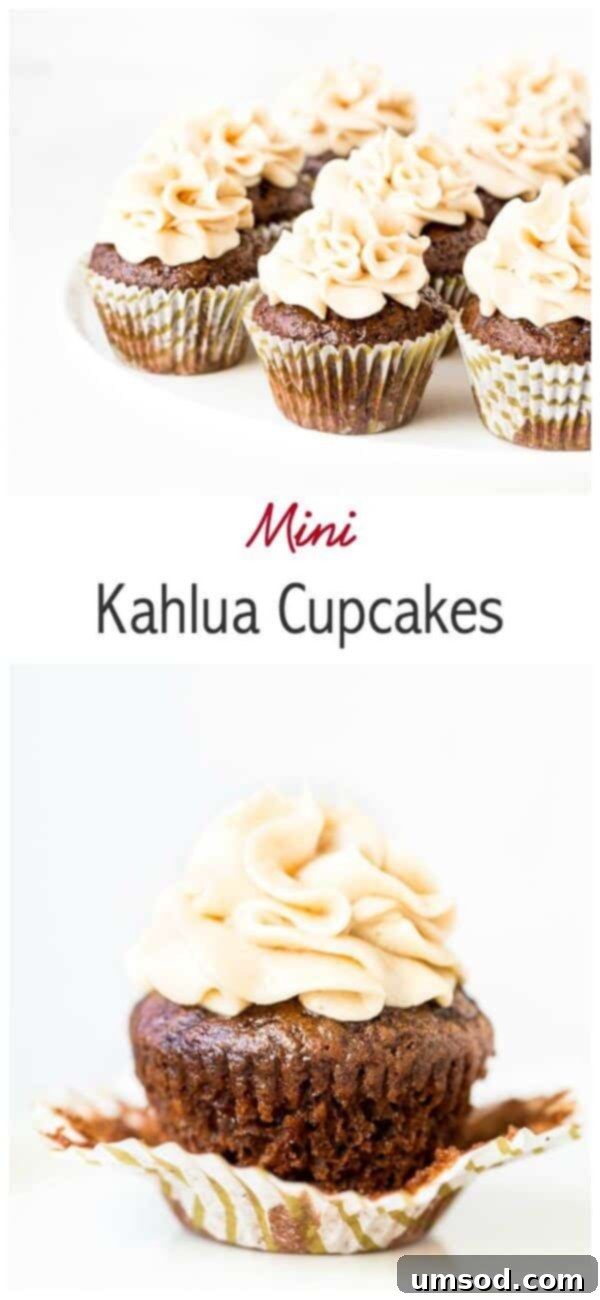 Boozy Kahlua Bites 8 Boosy Kahlua cupcakes, an easy adult dessert perfect for parties or a special treat.