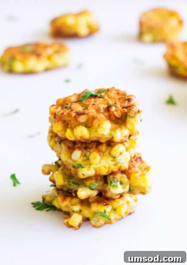 Golden Sweet Corn Bites 2 Bursting with crunchy sweet corns in every savory bite, these mini sweet corn fritters are comfort food at its best!