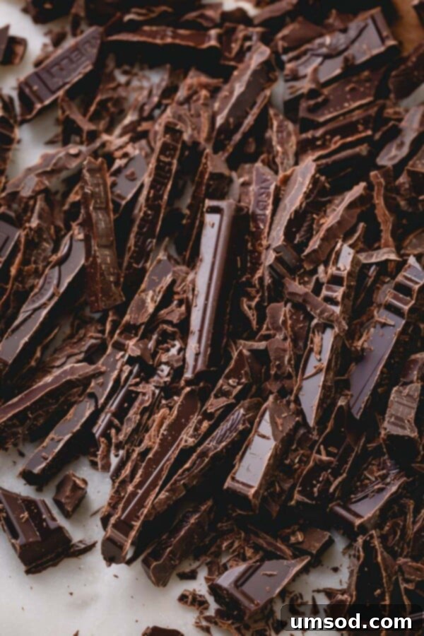 A bowl of chocolate chips and heavy cream, the two main ingredients for ganache.
