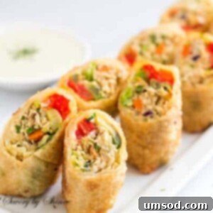 Crispy Chicken Avocado Egg Rolls