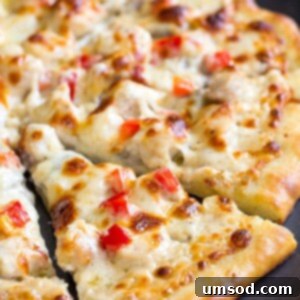 Homemade Chicken Alfredo Pizza