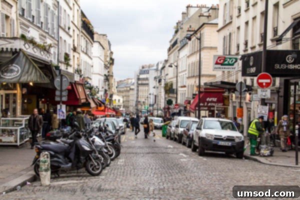 Montmartre: Charming Parisian Street with a Windmill