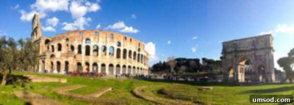 Rome A Visual Story 2 Travel Photo Journal: Iconic Colosseum in Rome, Italy at sunset