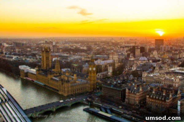 Big Ben and Westminster Palace with Sunset Hues
