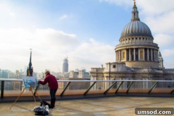 Rooftop View of London with St. Paul's Cathedral