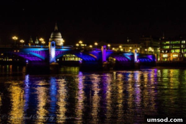 St. Paul's Cathedral and Southwark Bridge at Night
