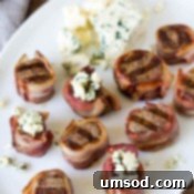 Elegant Filet Mignon Medallions 7 Delicious Mini Filet Mignons with Blue Cheese, a perfect party appetizer