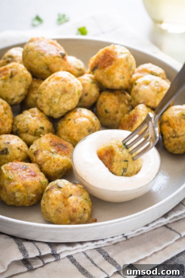Close-up of bacon chicken meatballs showing their juicy texture