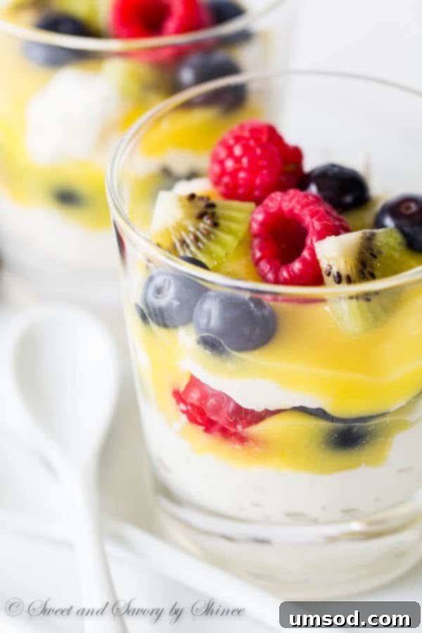 Simple yet sophisticated, this lemon Chantilly parfait is a great dessert to impress your dinner guests. Layers of fluffy Chantilly creme laced with tangy lemon curd and fresh fruits. You'll taste summer in every bite!