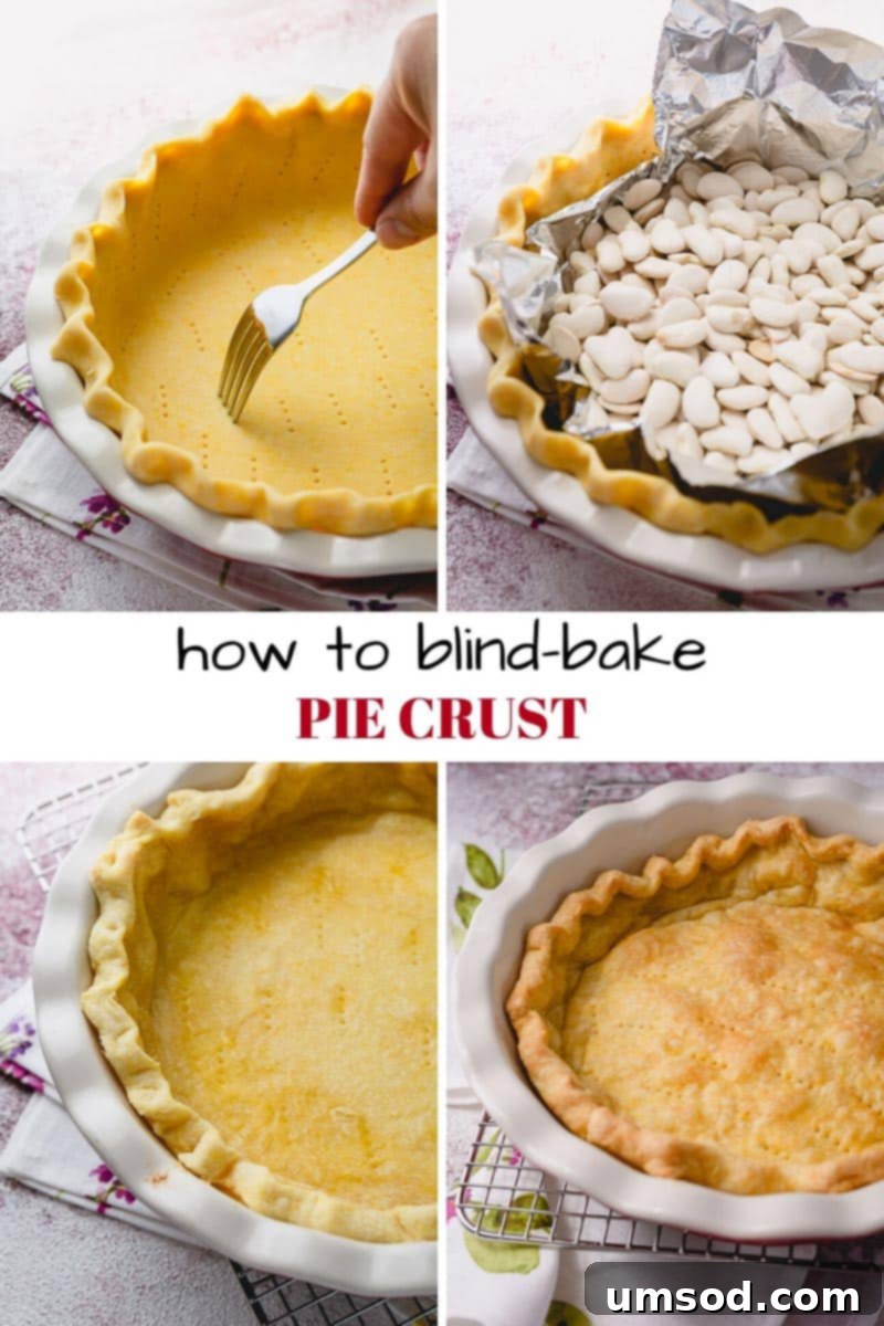 Zesty Lemon Cloud Pie 5 Step-by-step photo guide on how to blind bake a pie crust for lemon meringue pie.