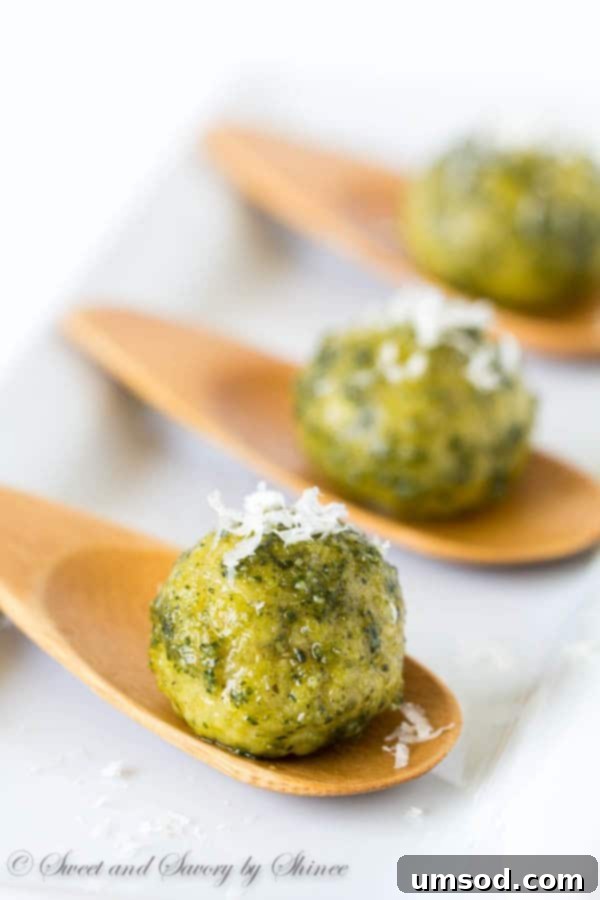 Cheesy Pesto Chicken Meatballs 2 Flavorful pesto mozzarella chicken meatballs, easy to make in 3 steps for a stunning appetizer.