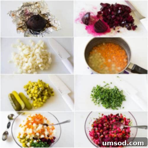 Vibrant Russian Vinaigrette 5 Russian vinaigrette salad- step by step photo directions