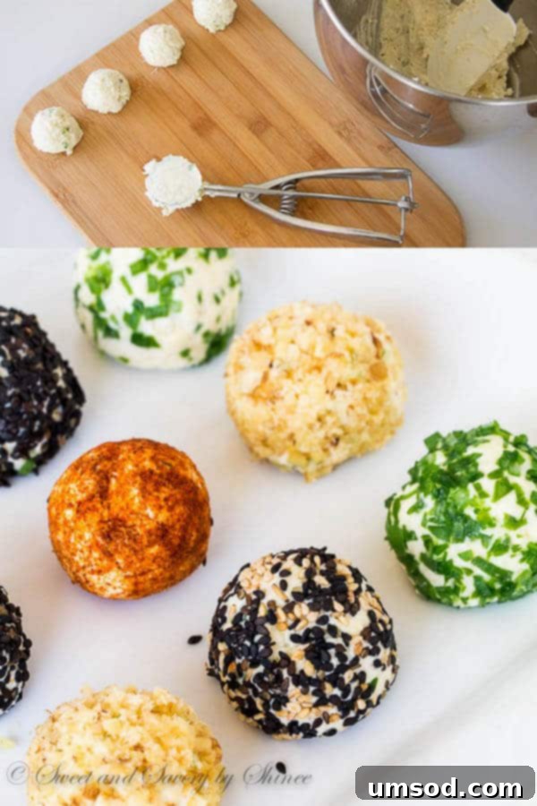 Medium cookie scoop shaping mini cheese balls