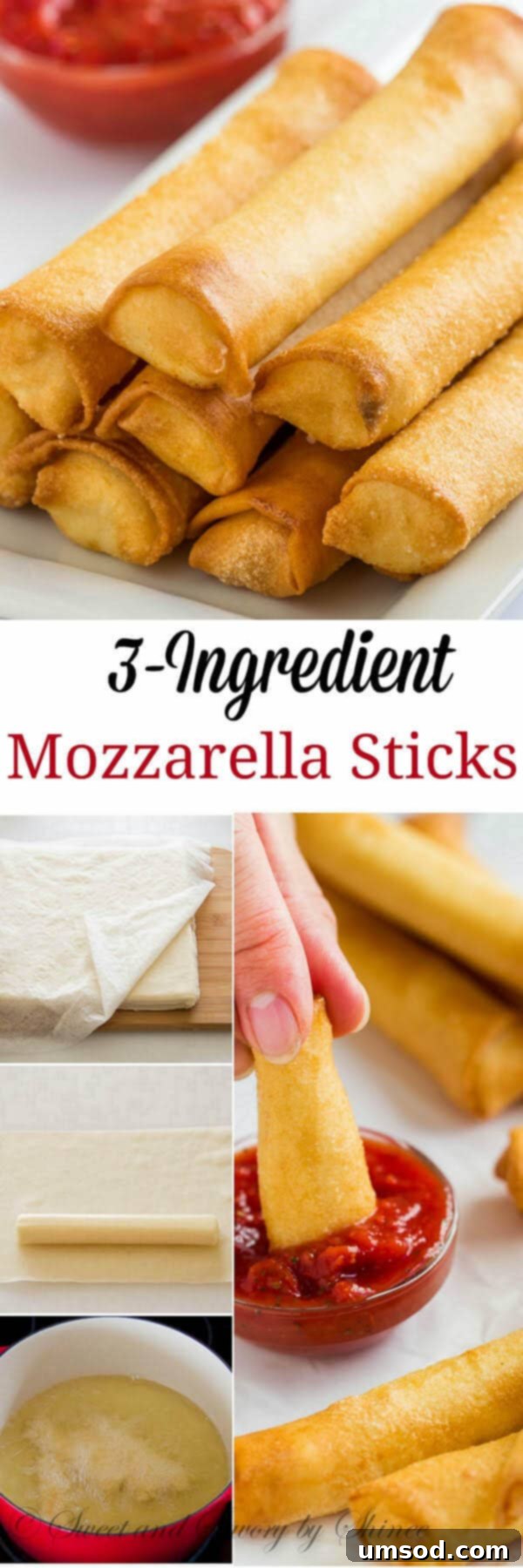 Effortless Mozzarella Sticks 2 Delicately light and crispy, these 3-ingredient mozzarella sticks are so easy to make. Pair them with a side of great marinara and enjoy your game-day.