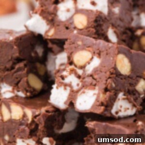 slices of rocky road fudge