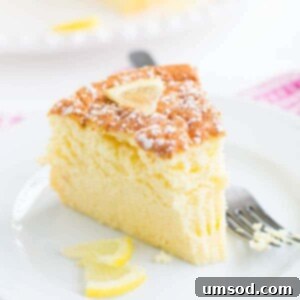 Lemon Soufflé Cheesecake with a slice removed