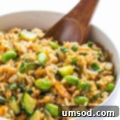 Wok-Tossed Veggie Rice 7 Sweet Potato Vegetable Fried Rice final dish presentation