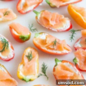 Sweet Pepper Boats with Smoked Salmon 8 Smoked Salmon Stuffed Sweet Peppers recipe image